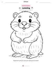 Lemming yazdırılabilir çalışma sayfası önizlemesi
