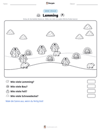 Lemming druckbare Arbeitsblatt Vorschau