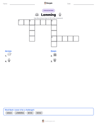 Lemming printable worksheet preview