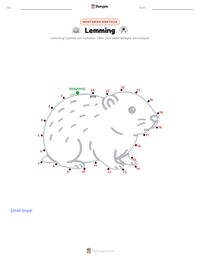 Lemming yazdırılabilir çalışma sayfası önizlemesi