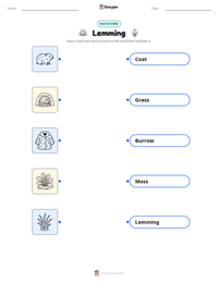 Lemming printable worksheet preview
