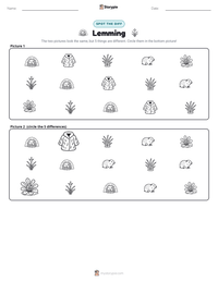 Lemming printable worksheet preview
