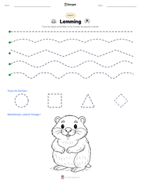 Aperçu de la feuille de travail imprimable Lemming