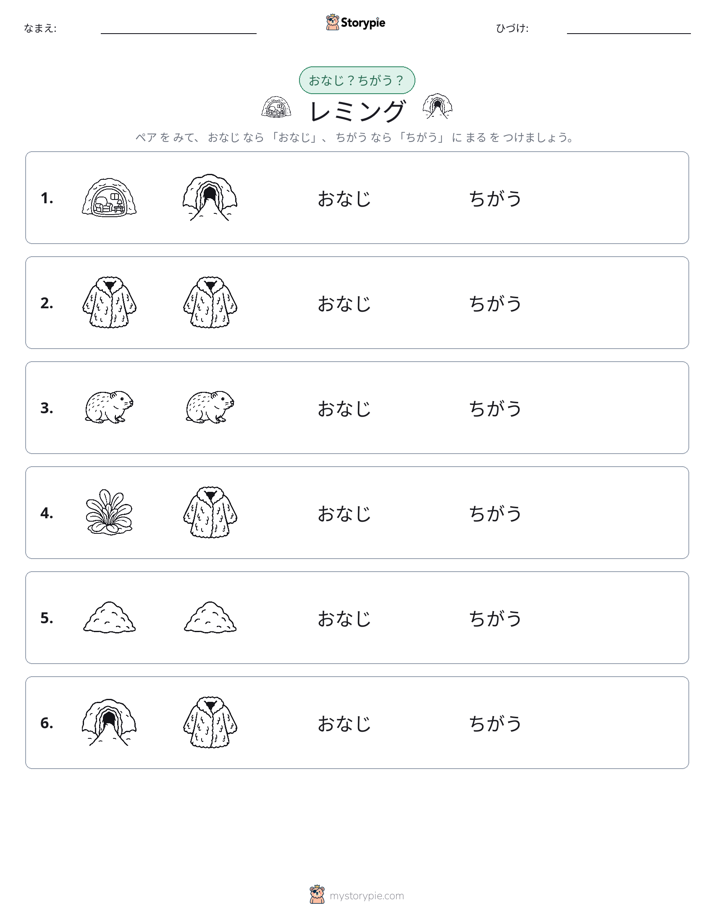同じか違うか