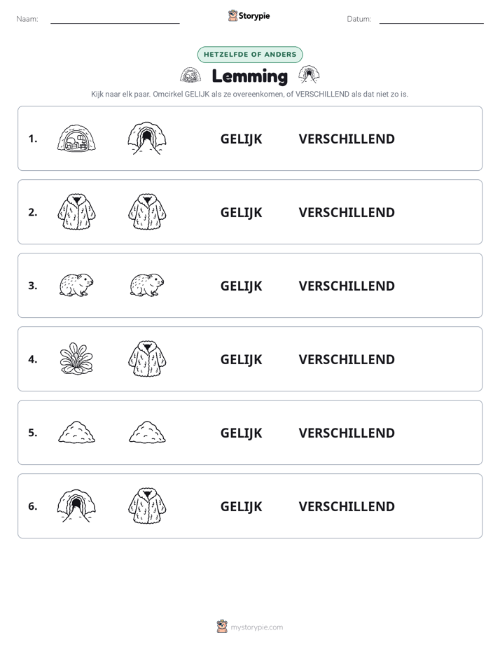 Zelfde of Verschillend