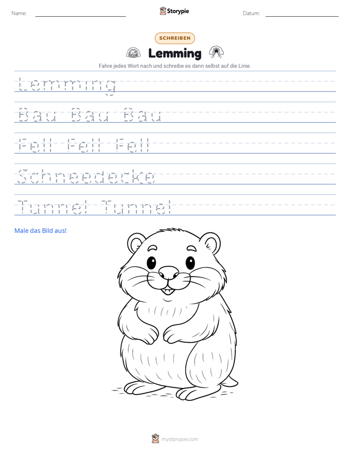 Schreibübung