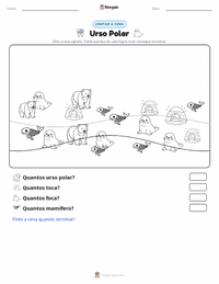 Prévia da folha de atividades imprimível Urso Polar