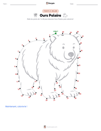 Aperçu de la feuille de travail imprimable Ours Polaire
