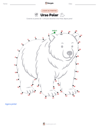 Prévia da folha de atividades imprimível Urso Polar