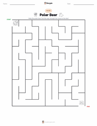 Polar Bear printable worksheet preview