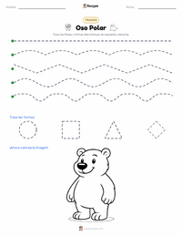 Vista previa de la hoja de trabajo imprimible de Oso Polar