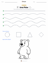 Prévia da folha de atividades imprimível Urso Polar