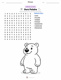 Aperçu de la feuille de travail imprimable Ours Polaire