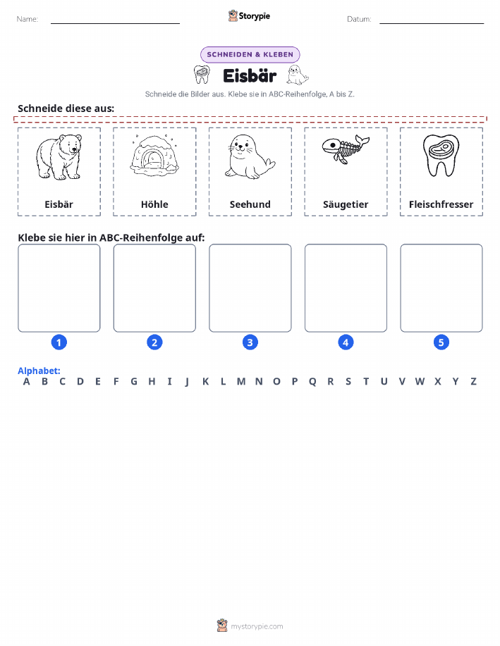 Schneiden & Einfügen Alphabet