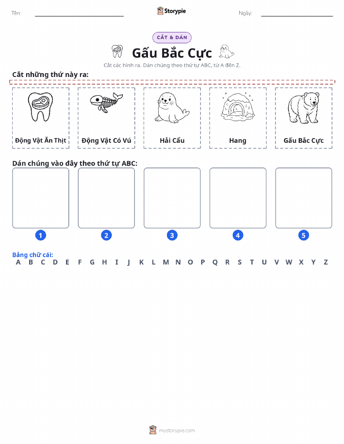 Cắt & Dán Chữ Cái