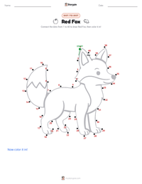 Red Fox printable worksheet preview
