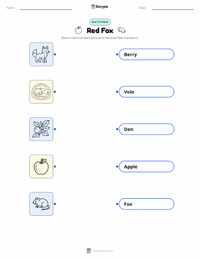 Red Fox printable worksheet for kids