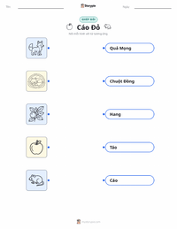 Tài liệu in sẵn Cáo đỏ cho trẻ em