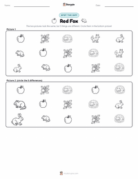 Red Fox printable worksheet preview
