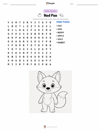 Red Fox printable worksheet preview
