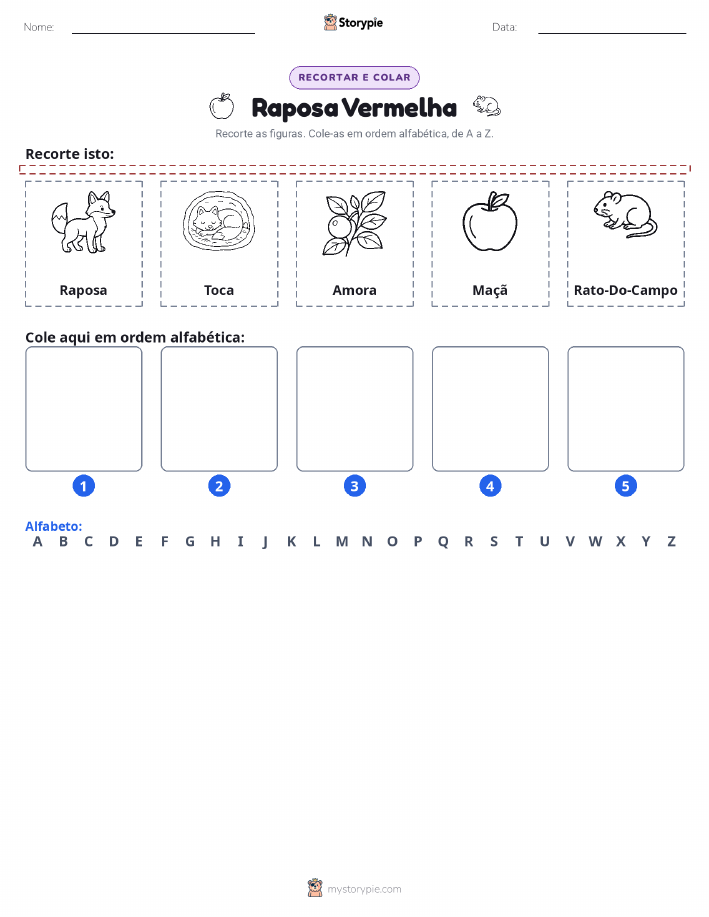 Recortar & Colar Alfabeto