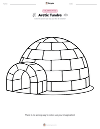 Arctic Tundra coloring page for kids