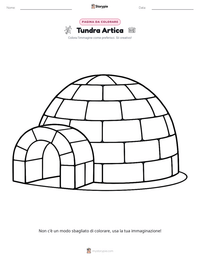 Pagina da colorare di Tundra Artica per bambini