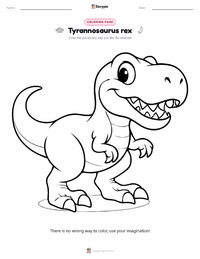 Tyrannosaurus rex printable worksheet preview