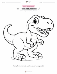 Vista previa de la hoja de trabajo imprimible de Tyrannosaurus rex