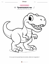 Page de coloriage Tyrannosaurus rex pour les enfants