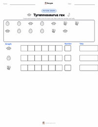 Tyrannosaurus rex printable worksheet preview