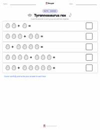 Tyrannosaurus rex printable worksheet preview