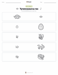 Tyrannosaurus rex printable worksheet preview