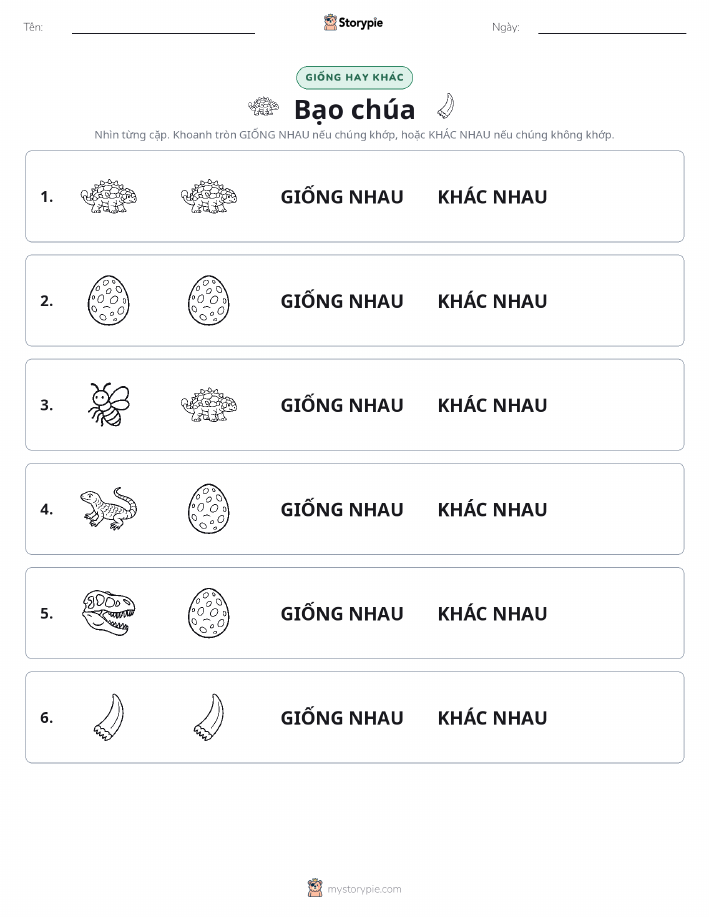 Giống Hay Khác