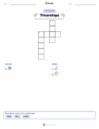 Triceratops printable worksheet preview