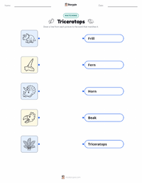 Triceratops printable worksheet preview
