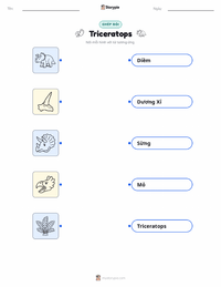 Tài liệu in sẵn Triceratops cho trẻ em