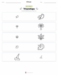 Triceratops printable worksheet preview