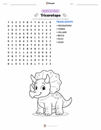 Anteprima della scheda stampabile di Triceratops