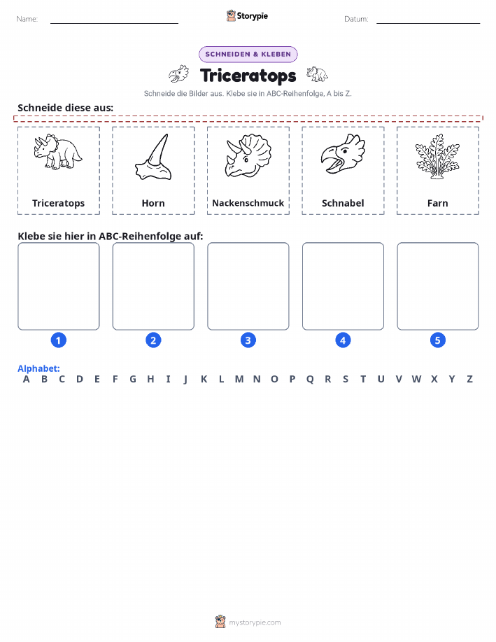 Schneiden & Einfügen Alphabet