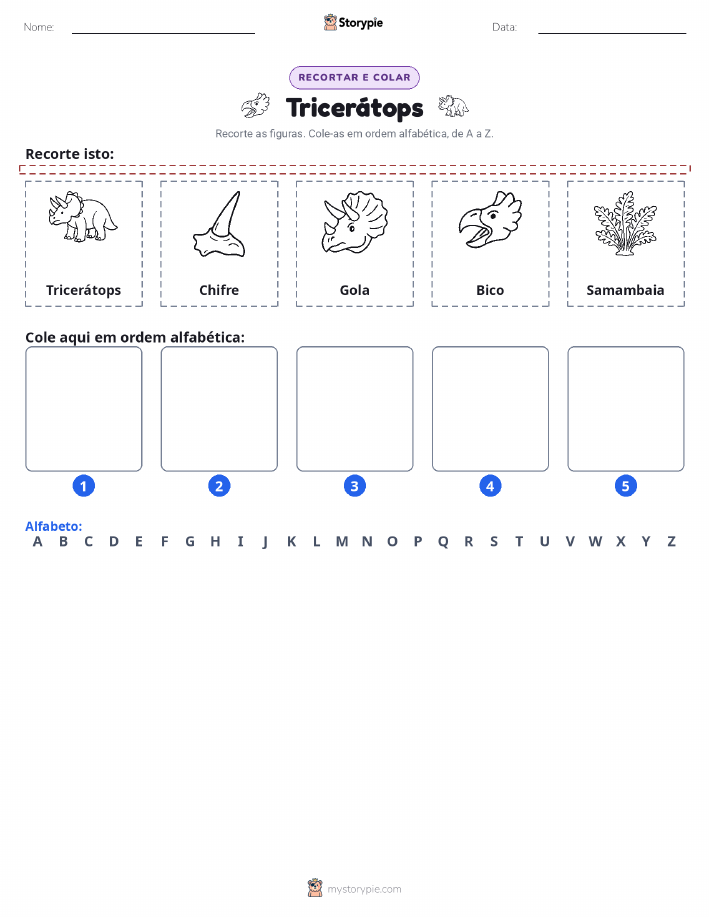 Recortar & Colar Alfabeto