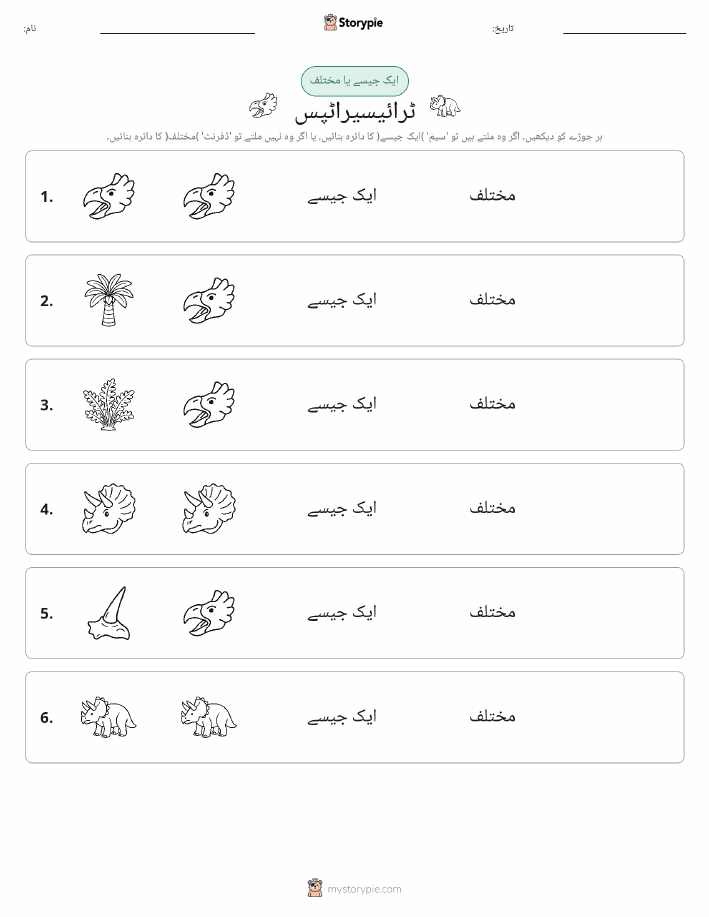 ایک جیسا یا مختلف