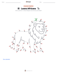 Anteprima della scheda stampabile di Leone Africano