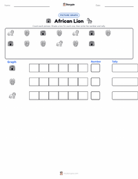 African Lion printable worksheet preview