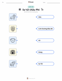 Tài liệu in sẵn Sư tử châu Phi cho trẻ em