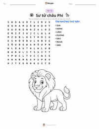 Xem trước tài liệu in sẵn Sư tử châu Phi