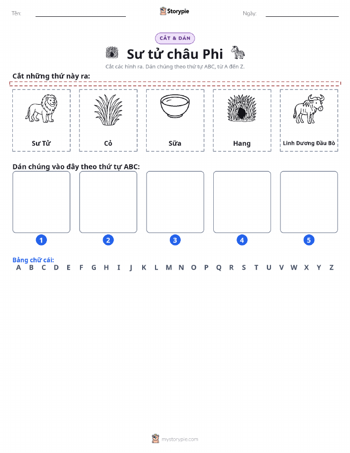Cắt & Dán Chữ Cái