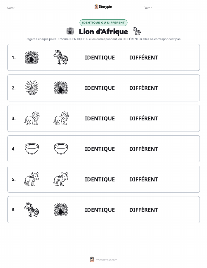 Identique ou Différent