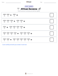 African Savanna printable worksheet preview