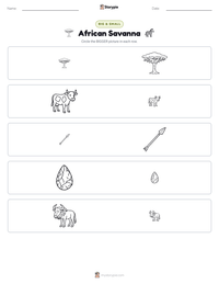 African Savanna printable worksheet preview